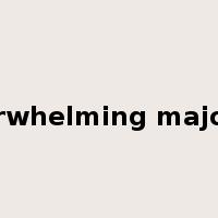 overwhelming majority是什么意思