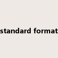 standard format是什么意思