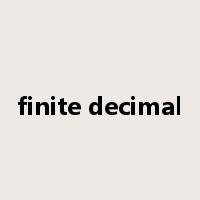 finite decimal是什么意思