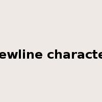 newline character是什么意思