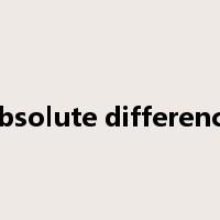 absolute difference是什么意思