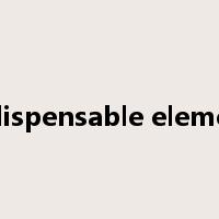 indispensable element是什么意思