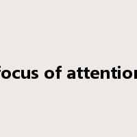 focus of attention是什么意思