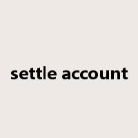 settle account是什么意思