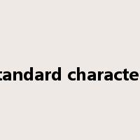 standard characters是什么意思