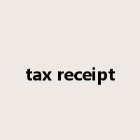 tax receipt是什么意思