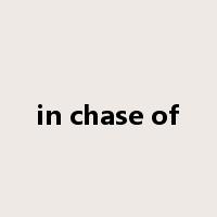 in chase of是什么意思