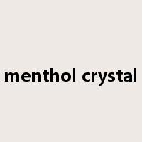 menthol crystal是什么意思