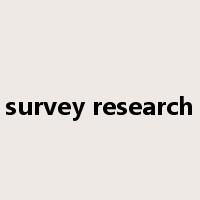 survey research是什么意思