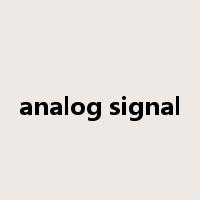 analog signal是什么意思