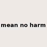 mean no harm是什么意思