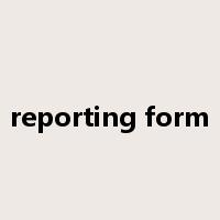 reporting form是什么意思