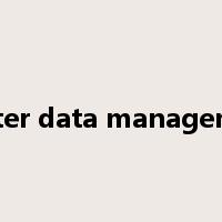 master data management是什么意思