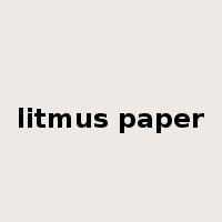 litmus paper是什么意思