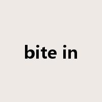 bite in是什么意思