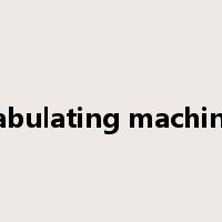 tabulating machine是什么意思