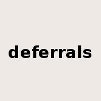 deferrals是什么意思