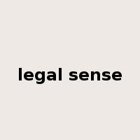 legal sense是什么意思