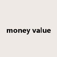 money value是什么意思