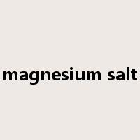 magnesium salt是什么意思