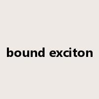 bound exciton是什么意思