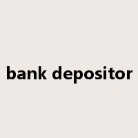 bank depositor是什么意思