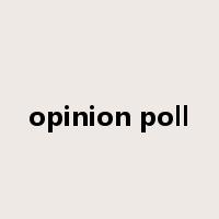 opinion poll是什么意思