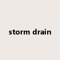 storm drain是什么意思