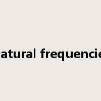Natural frequencies是什么意思