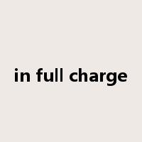 in full charge是什么意思