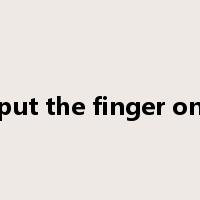 put the finger on是什么意思