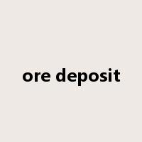ore deposit是什么意思
