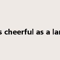 as cheerful as a lark是什么意思