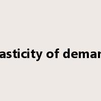elasticity of demand是什么意思