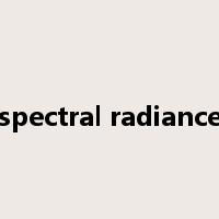 spectral radiance是什么意思