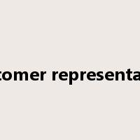 customer representative是什么意思