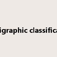 stratigraphic classification是什么意思