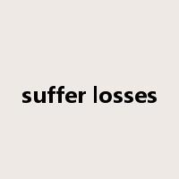 suffer losses是什么意思