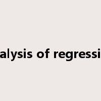 analysis of regression是什么意思