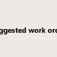 suggested work order是什么意思