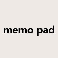 memo pad是什么意思
