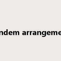 tandem arrangement是什么意思
