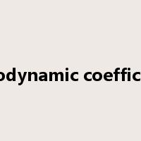 aerodynamic coefficient是什么意思