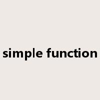 simple function是什么意思