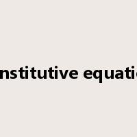 constitutive equation是什么意思