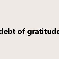 debt of gratitude是什么意思