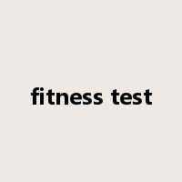 fitness test是什么意思