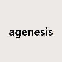 agenesis是什么意思