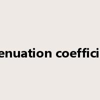 attenuation coefficient是什么意思