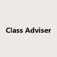 Class Adviser是什么意思